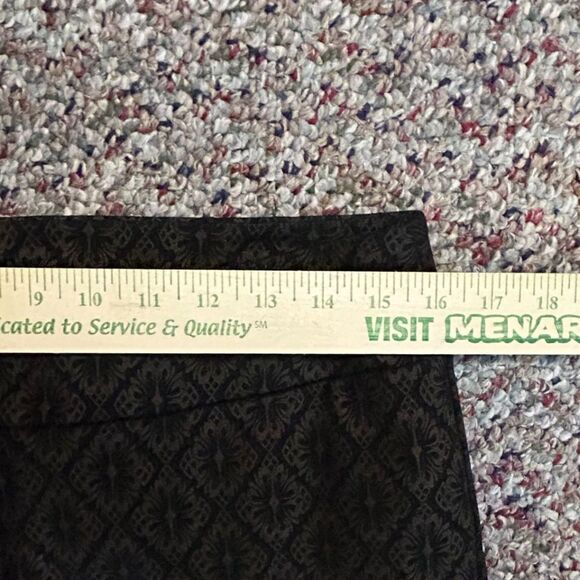 Soft Surroundings NWOT Black Gold Damask Print Ponte Stretch Pull-On Pants M - Picture 9 of 12